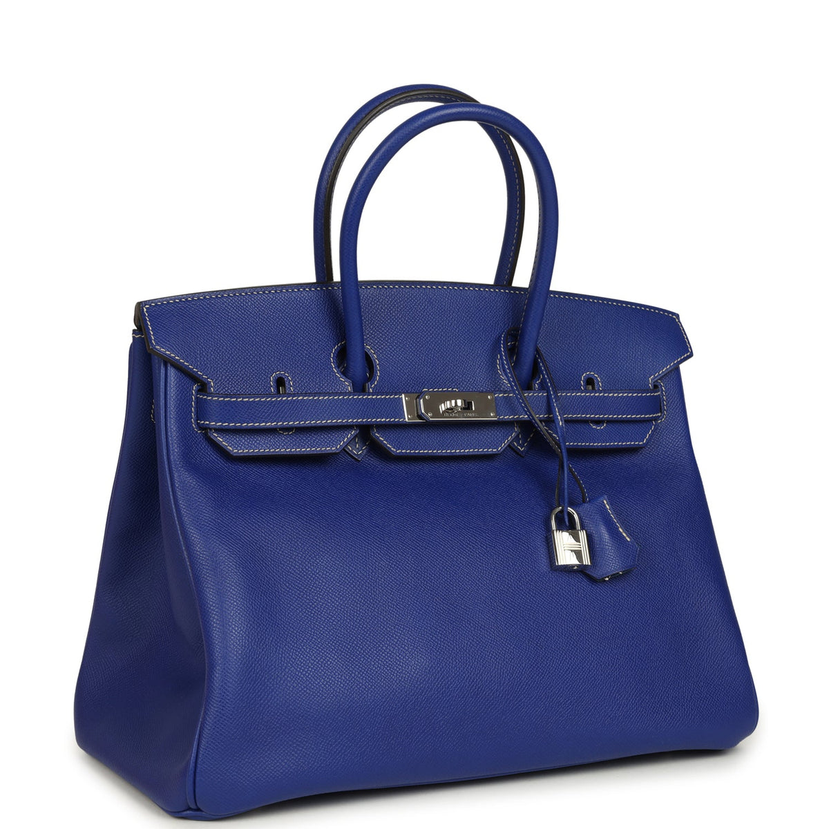 Candy Hermes Birkin 35 Bleu Electric Verso Epsom Palladium Hardware