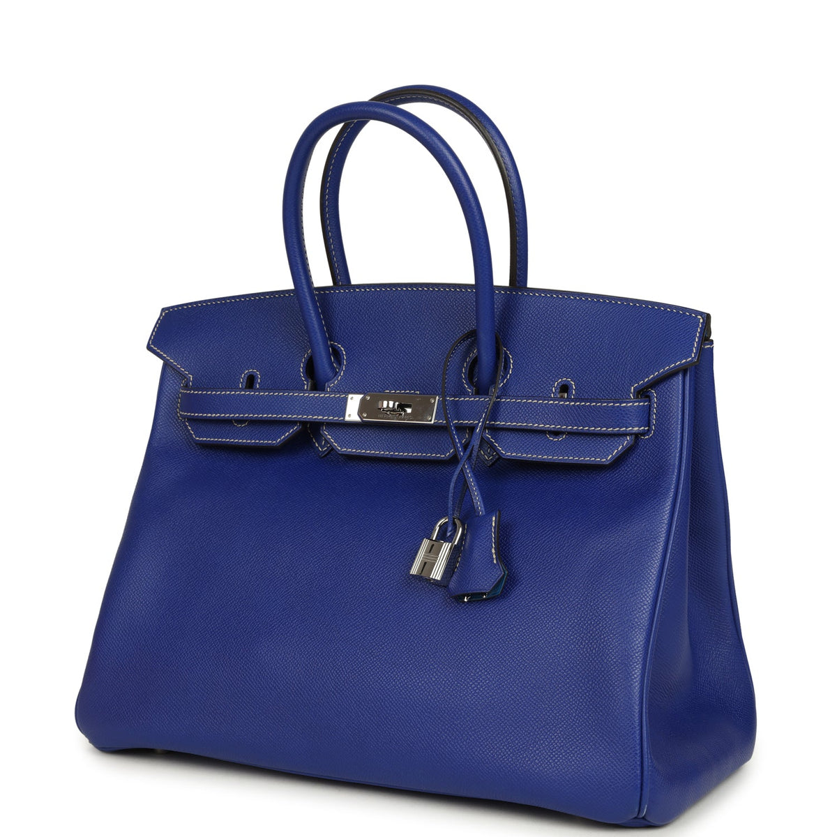 Candy Hermes Birkin 35 Bleu Electric Verso Epsom Palladium Hardware