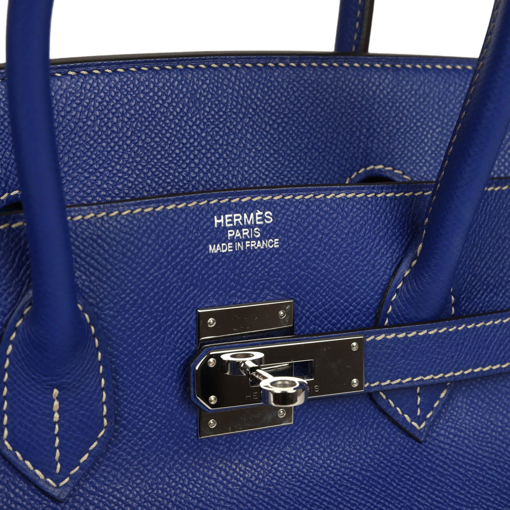 Candy Hermes Birkin 35 Bleu Electric Verso Epsom Palladium Hardware
