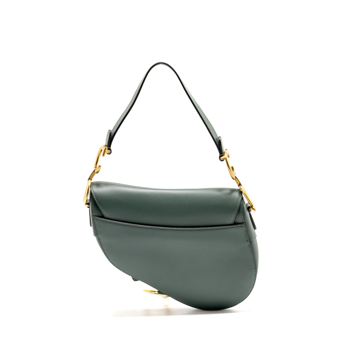 dior-medium-saddle-bag-calfskin-dark-green-ghw