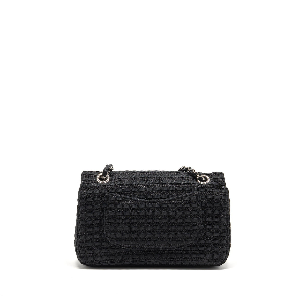 chanel-medium-classic-double-flap-bag-tweed-black-shw-copy