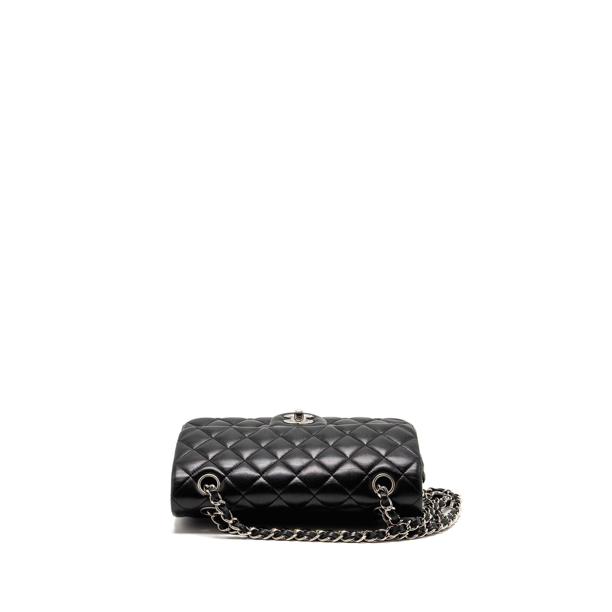 chanel-small-classic-double-flap-bag-lambskin-black-shw-2