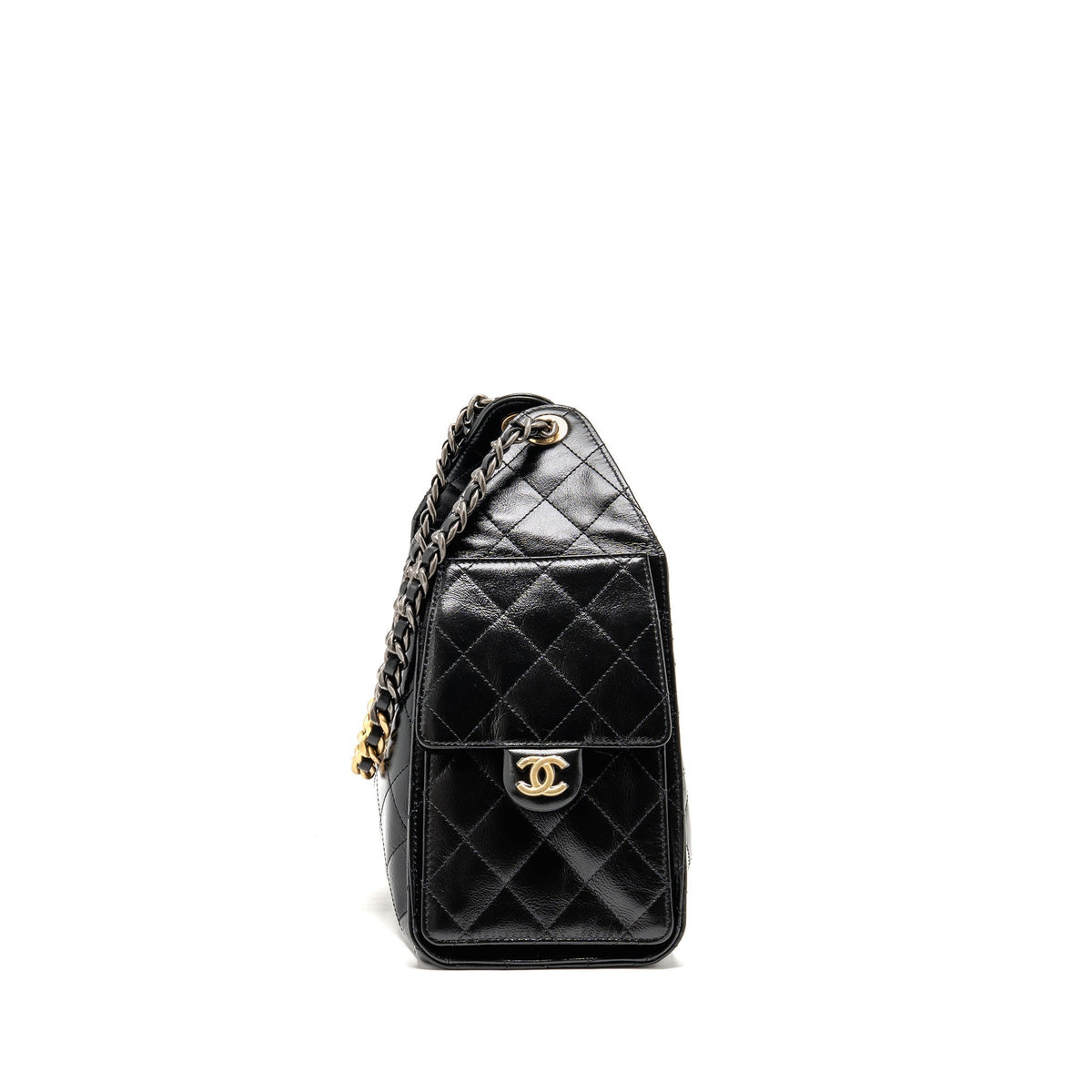chanel-small-25-bag-crumpled-shiny-calfskin-black-multicolour-hardware-microchip-copy