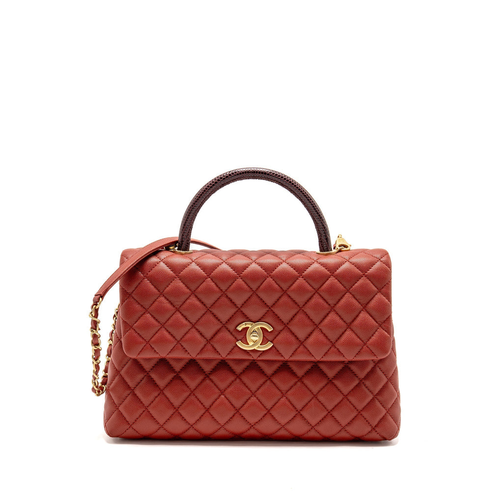 chanel-large-coco-handle-with-lizard-handle-caviar-red-ghw
