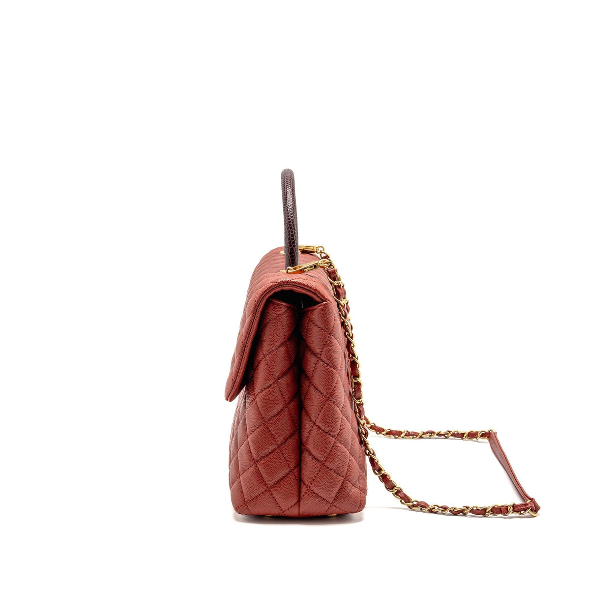 chanel-large-coco-handle-with-lizard-handle-caviar-red-ghw
