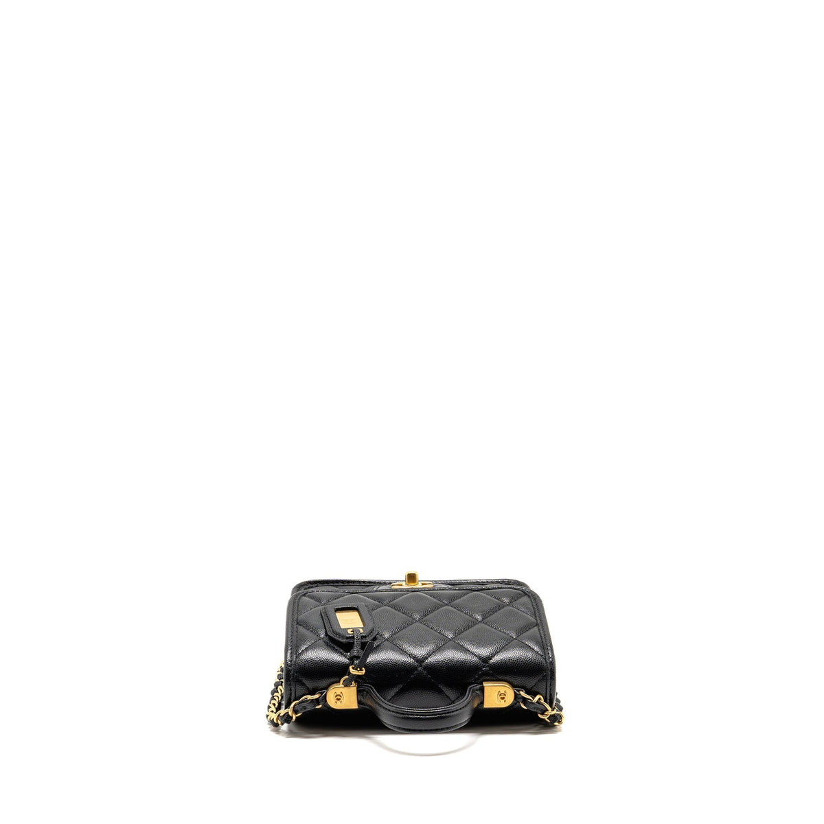chanel-22k-mini-flap-bag-with-top-handle-shiny-grained-calfskin-black-ghw-microchip-copy