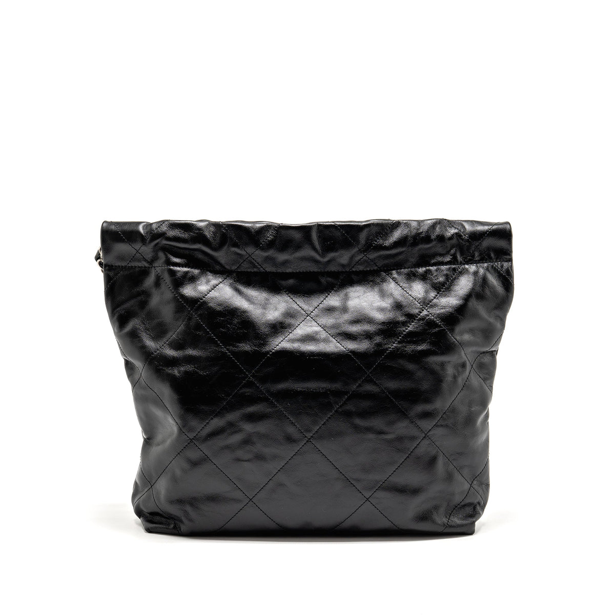 chanel-small-22-shiny-calfskin-black-shw-microchip