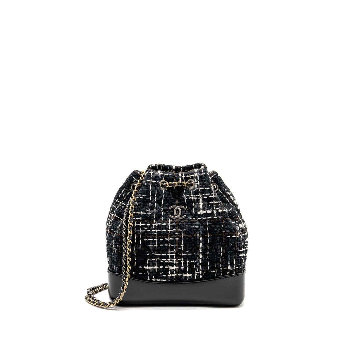 chanel-small-gabrielle-tweed-backpack-black-white-brown-multicolour-hardware
