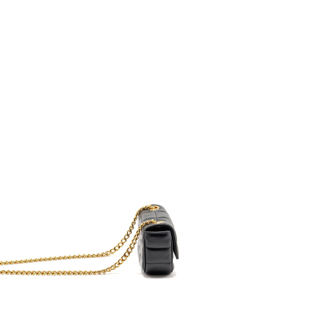 celine-matelasse-mini-chain-shoulder-bag-calfskin-black-ghw