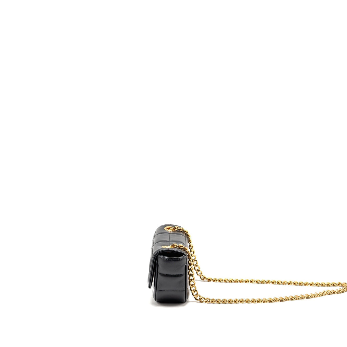 celine-matelasse-mini-chain-shoulder-bag-calfskin-black-ghw