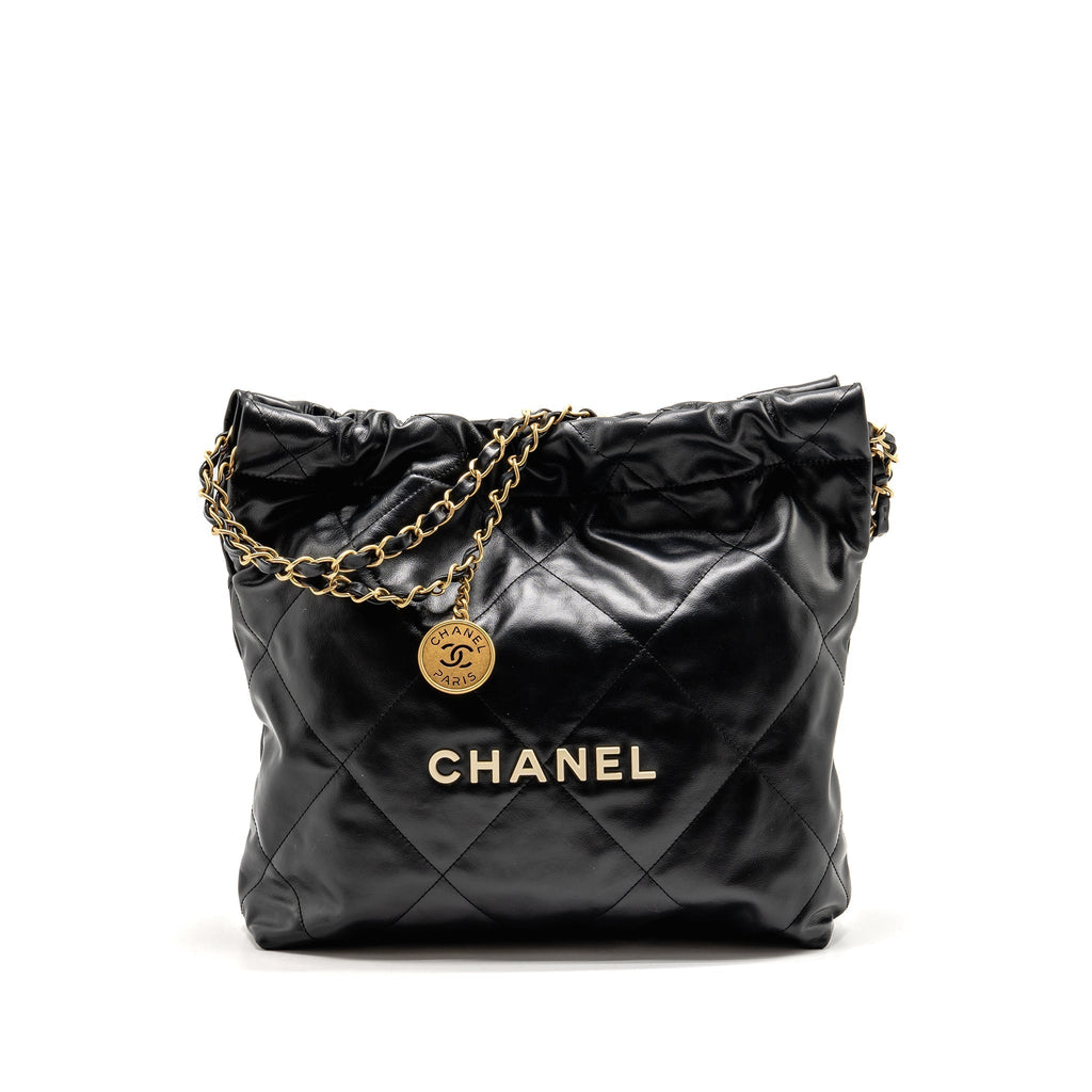 chanel-small-22-bag-white-letter-shiny-calfskin-black-ghw-microchip