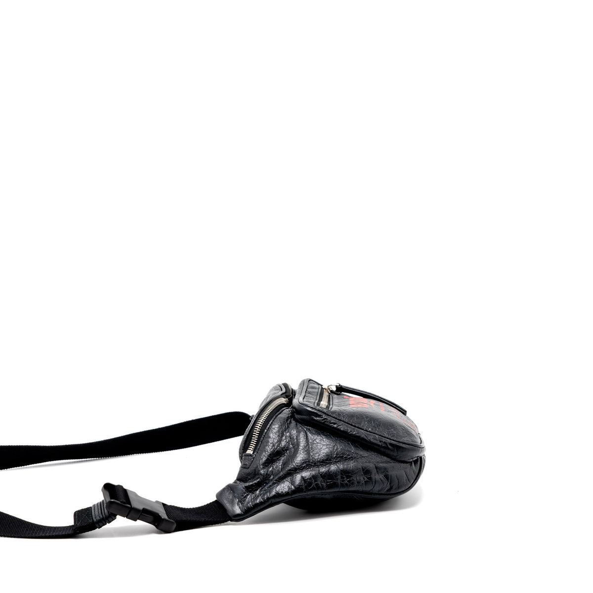balenciaga-europa-belt-bag-calfskin-black-red-shw