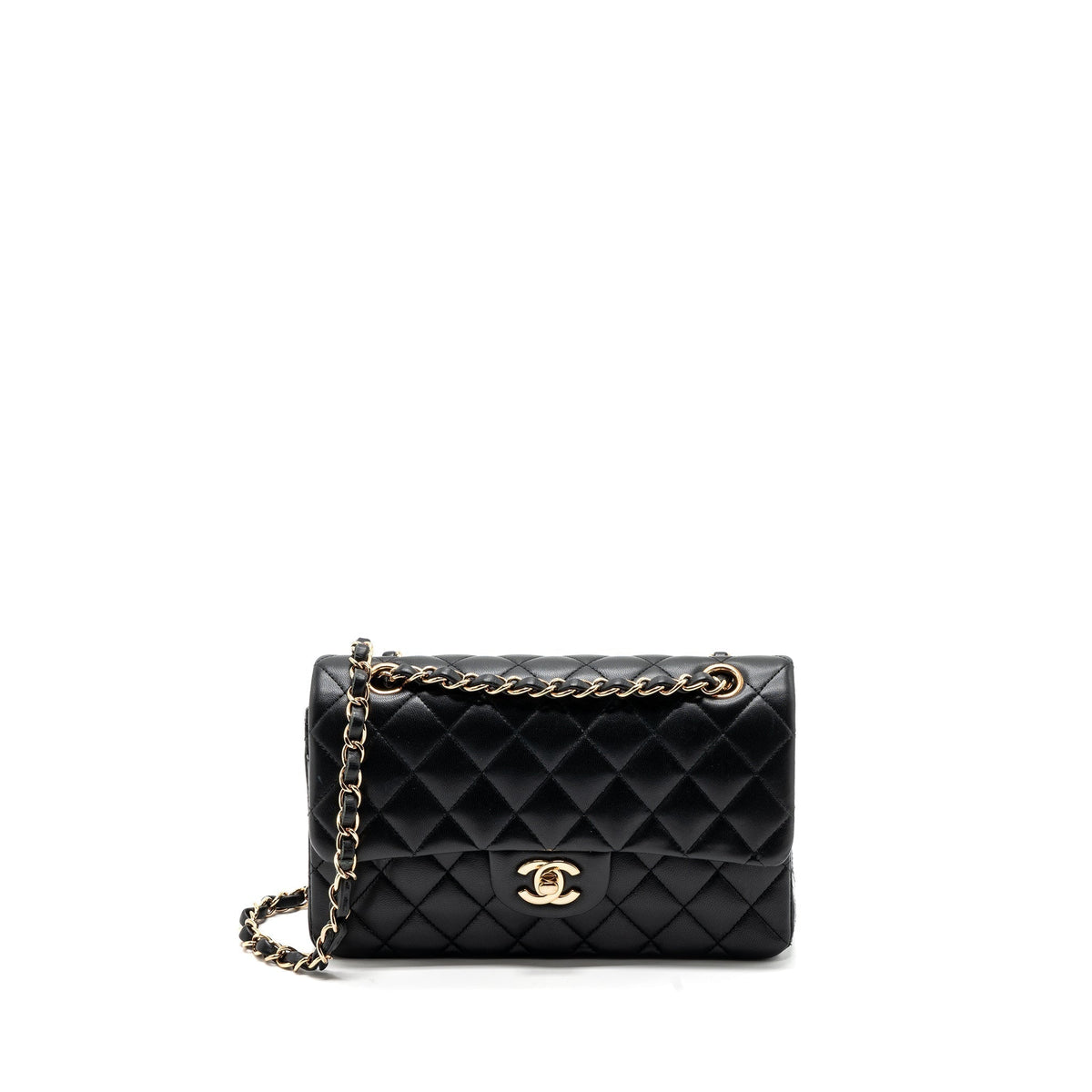 chanel-small-classic-double-flap-bag-lambskin-black-rghwmicrochip