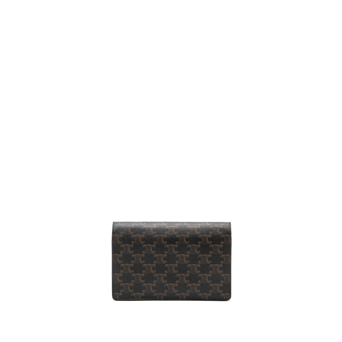 celine-wallet-on-strap-triomphe-canvas-lambskin-tan-ghw-1