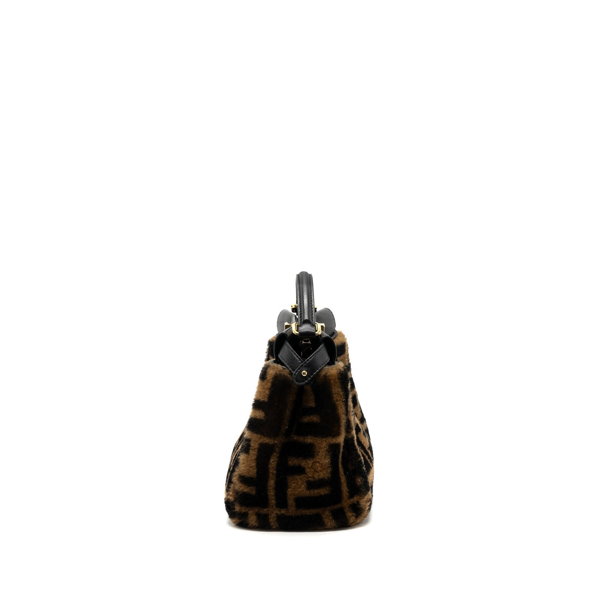 fendi-mini-peekaboo-shearling-brown-black-ghw