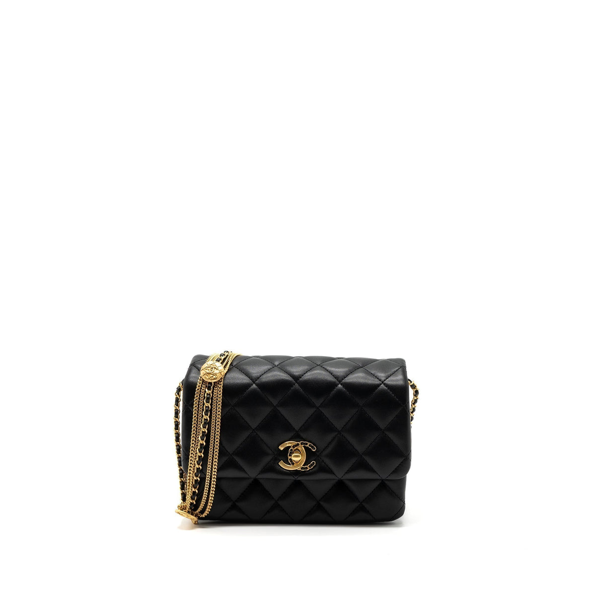 chanel-22a-button-on-chain-flap-shoulder-bag-lambskin-black-brushed-ghwmicrochip
