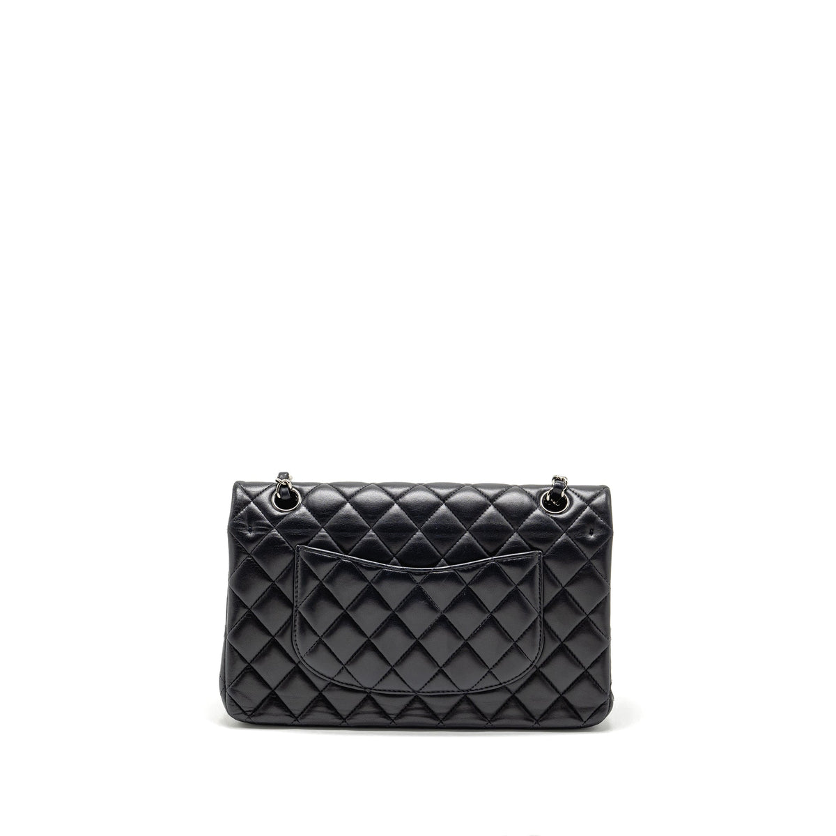 chanel-medium-classic-double-flap-bag-lambskin-dark-blue-shw
