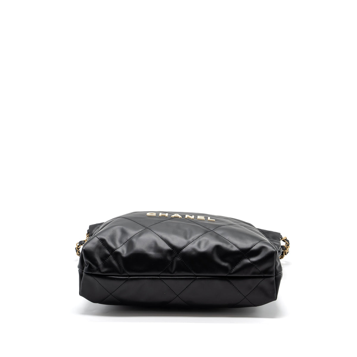chanel-small-22-bag-calfskin-black-white-letter-ghw-microchip
