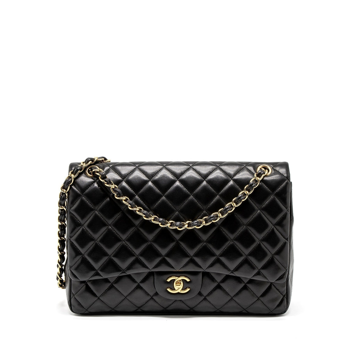 chanel-maxi-classic-single-flap-bag-lambskin-black-ghw
