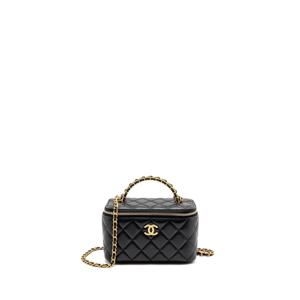 chanel-top-handle-long-vanity-lambskin-black-ghwmicrochip