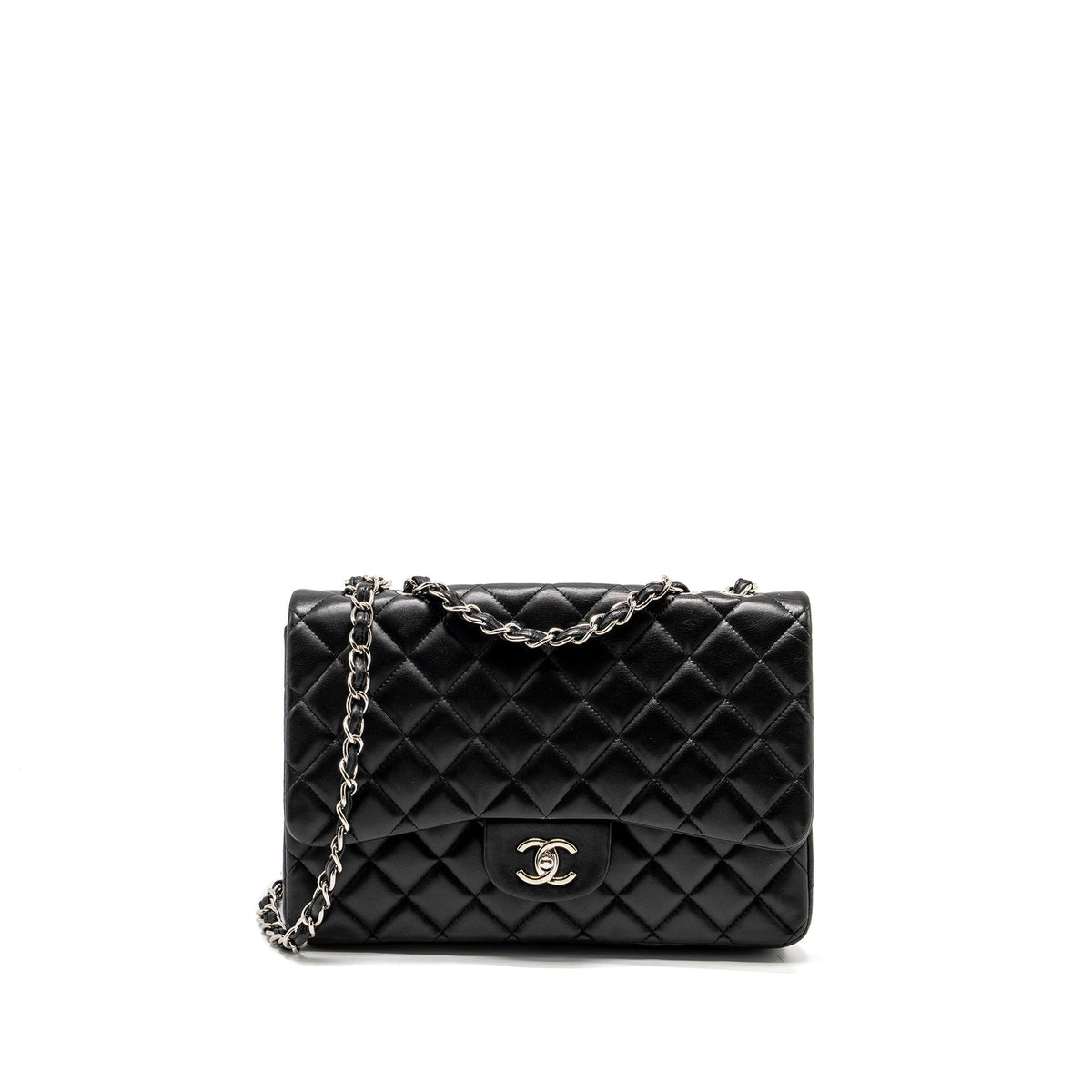 chanel-classic-single-flap-bag-lambskin-black-shw