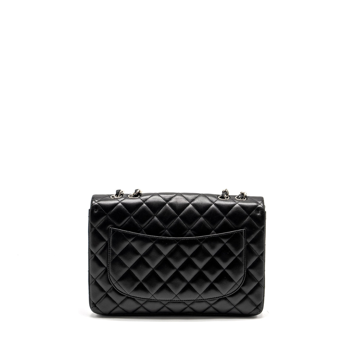 chanel-classic-single-flap-bag-lambskin-black-shw