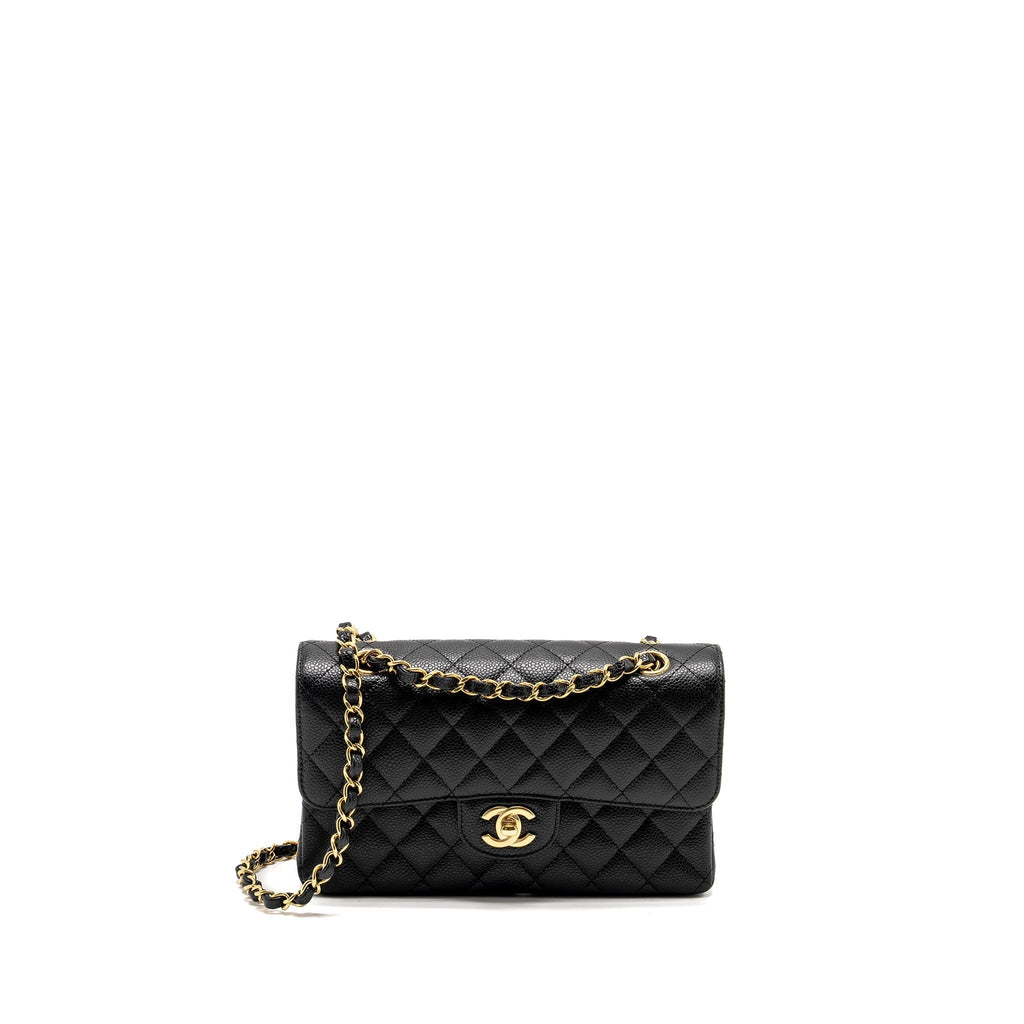 chanel-small-classic-double-flap-bag-caviar-black-ghwmicrochip-3