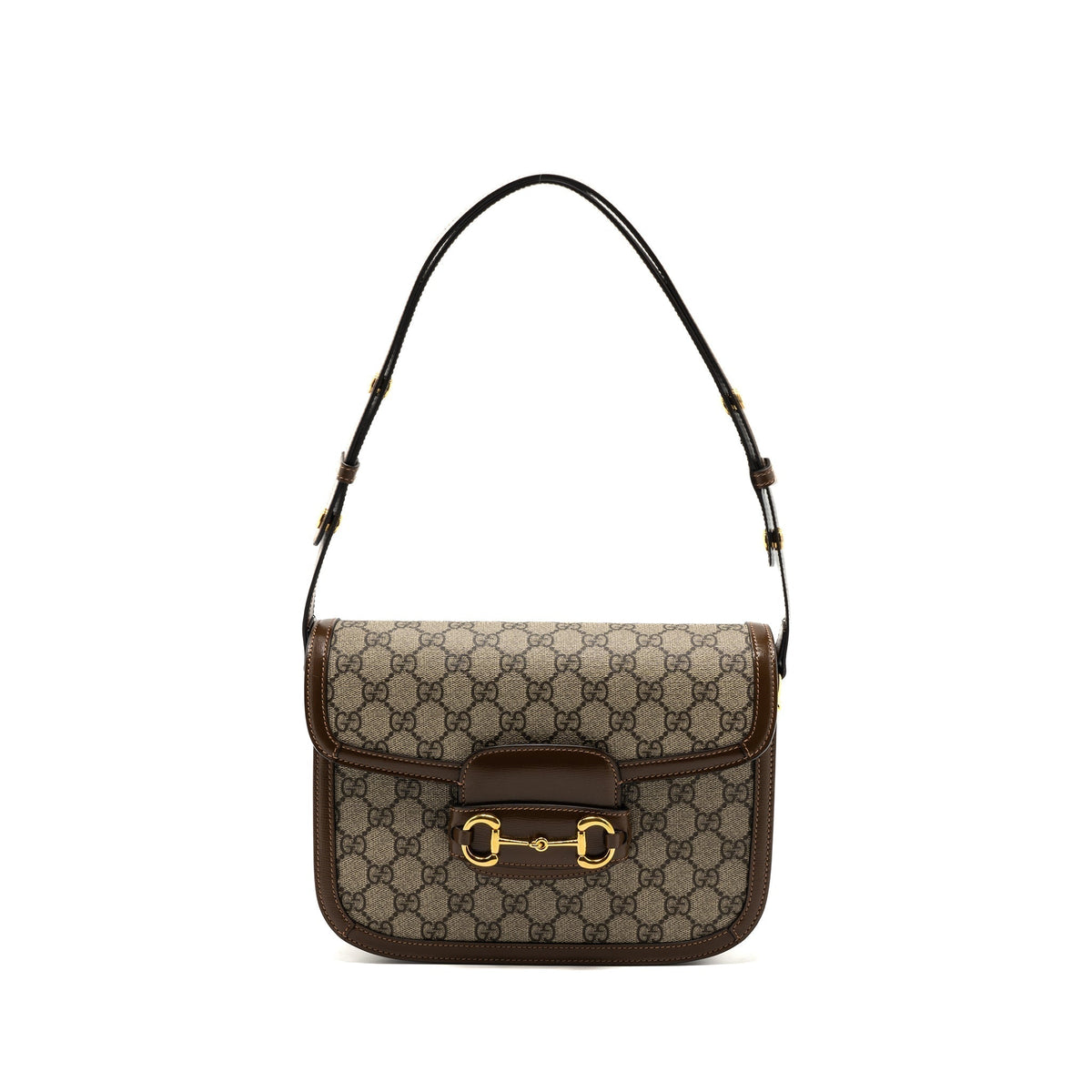gucci-horsebit-1955-shoulder-bag-gg-supreme-canvas-leather-brown-ghw-1