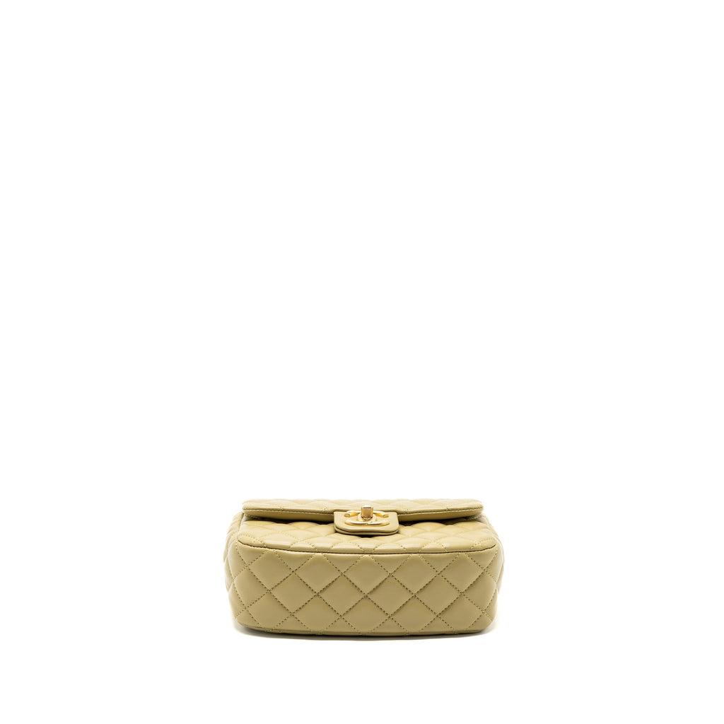 chanel-quilted-flap-bag-with-coco-love-chain-lambskin-khaki-green-ghw