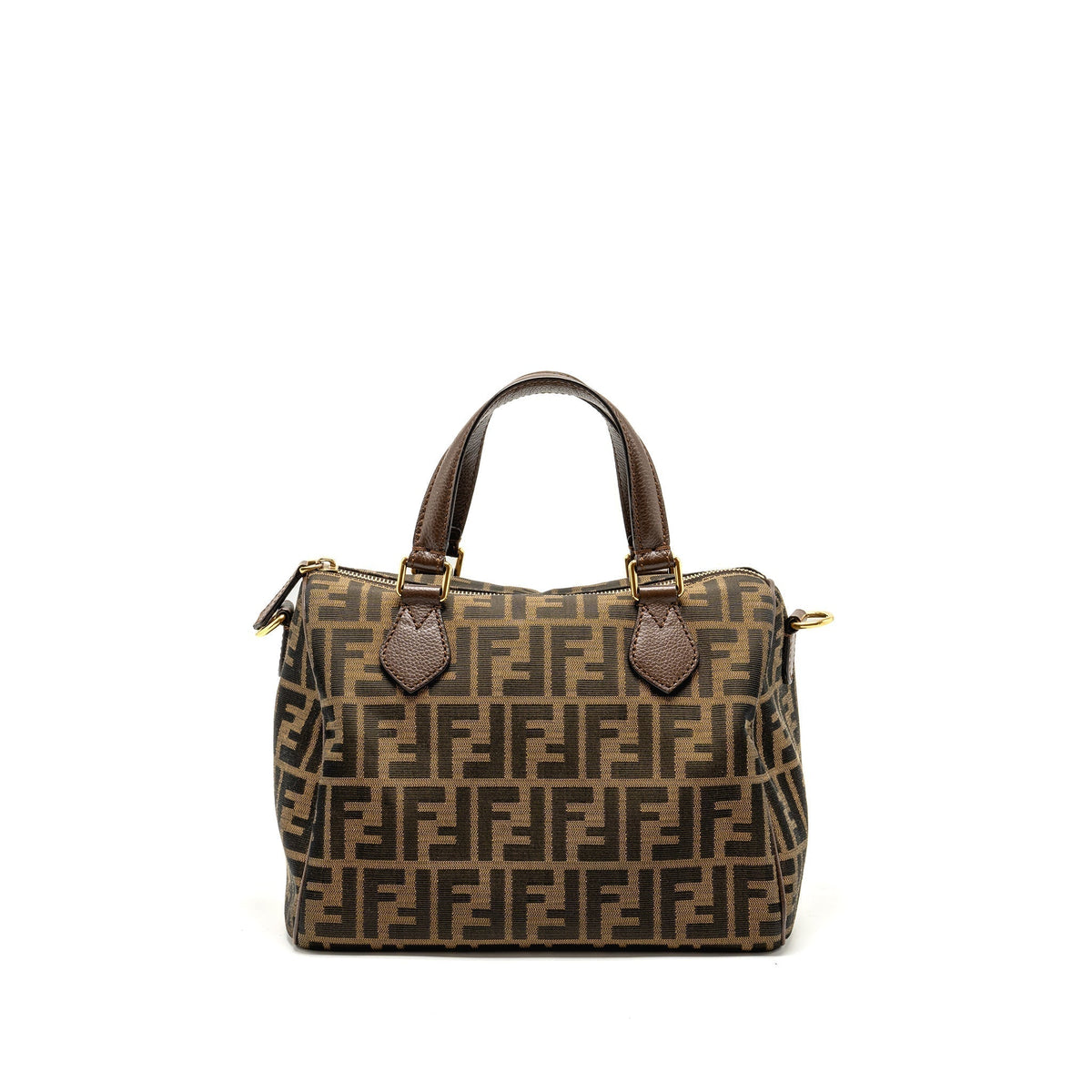 fendi-boston-bag-ff-jacquard-canvas-brown-ghw