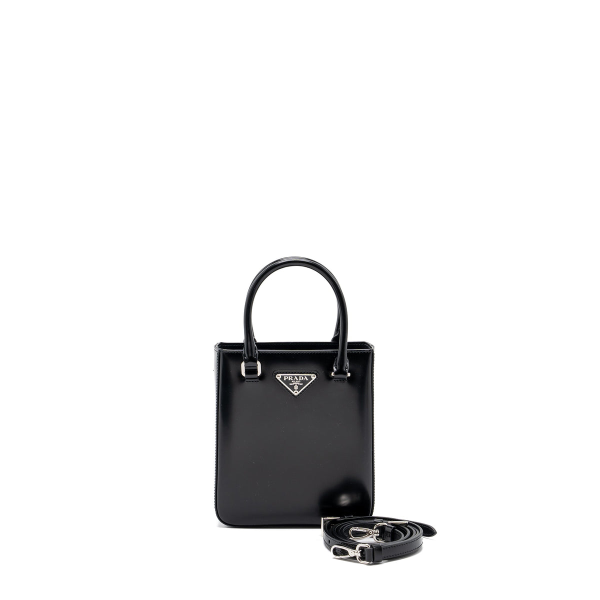 prada-small-brushed-leather-tote-black-shw