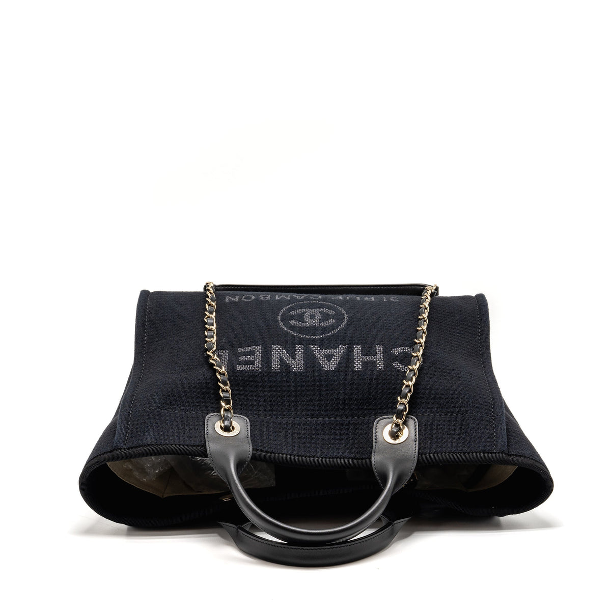 chanel-deauville-tote-bag-canvas-calfskin-black-lghwmicrochip
