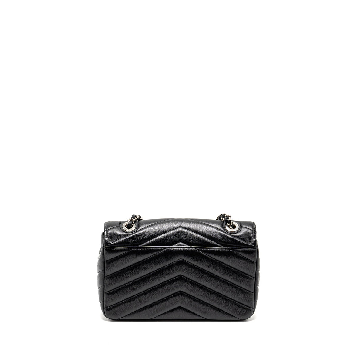 chanel-envelop-flap-bag-chevron-caviar-black-shw