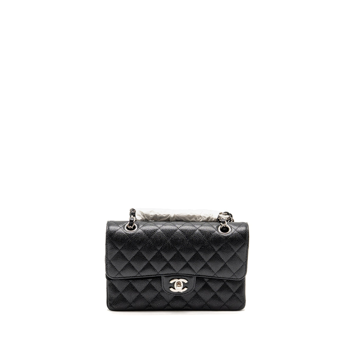 chanel-small-classic-double-flap-bag-caviar-black-shw