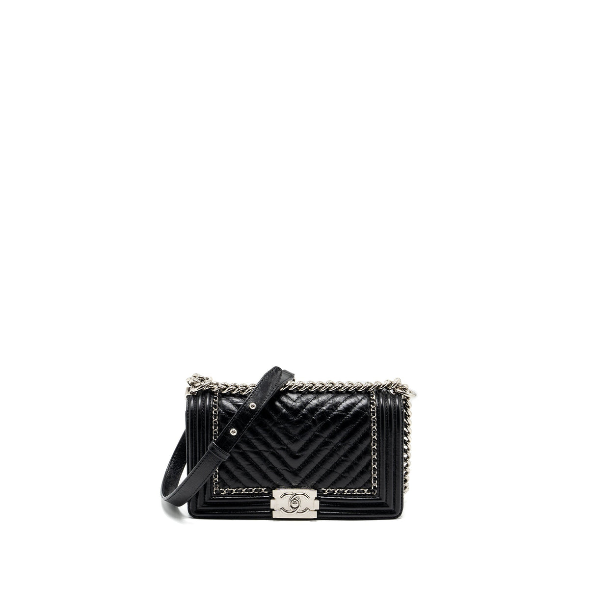 chanel-medium-chevron-boy-bag-limited-edition-calfskin-black-shw