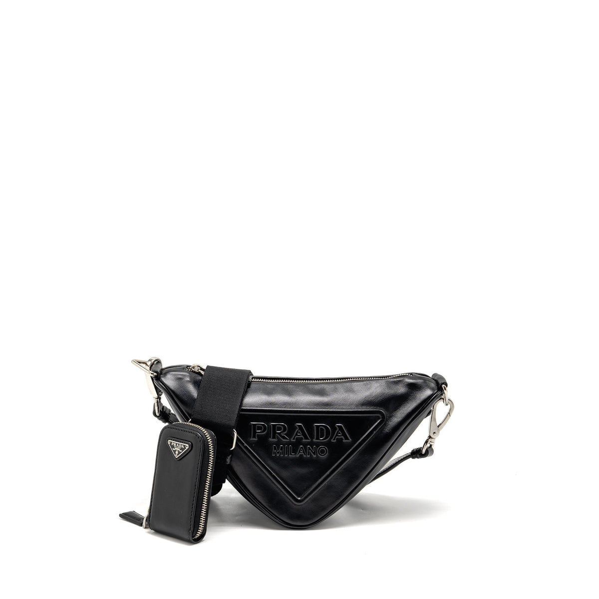 prada-triangle-shoulder-bag-leather-black-shw-no-price