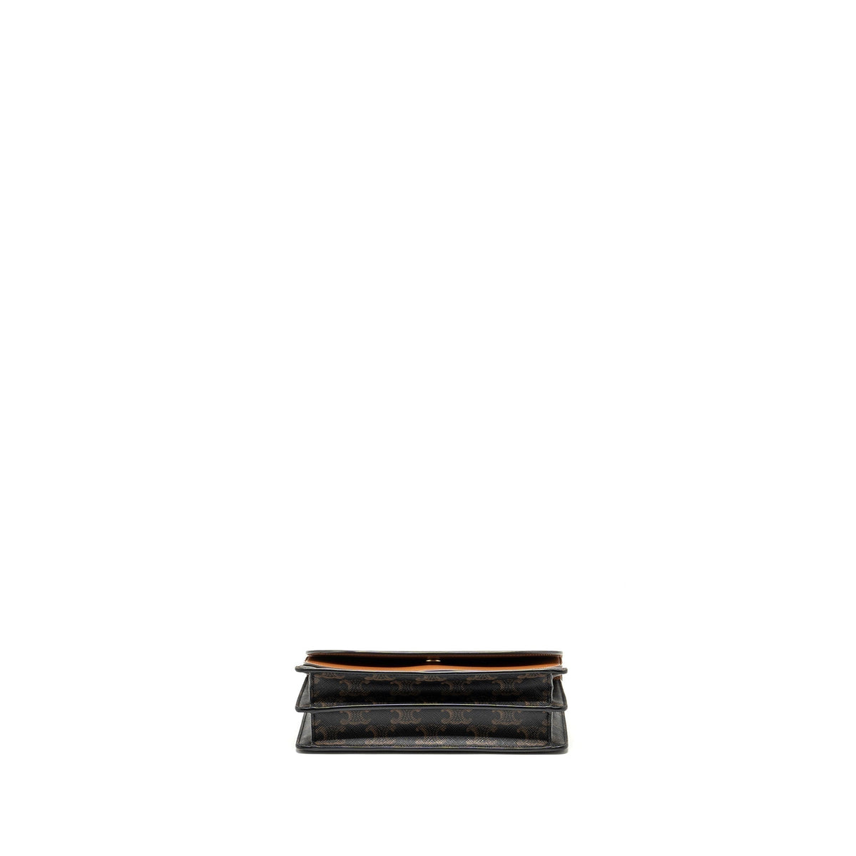 celine-wallet-on-strap-triomphe-canvas-smooth-lambskin-tan-ghw-5