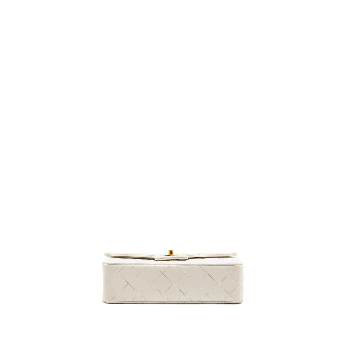 chanel-vintage-small-classic-double-flap-bag-lambskin-white-ghw