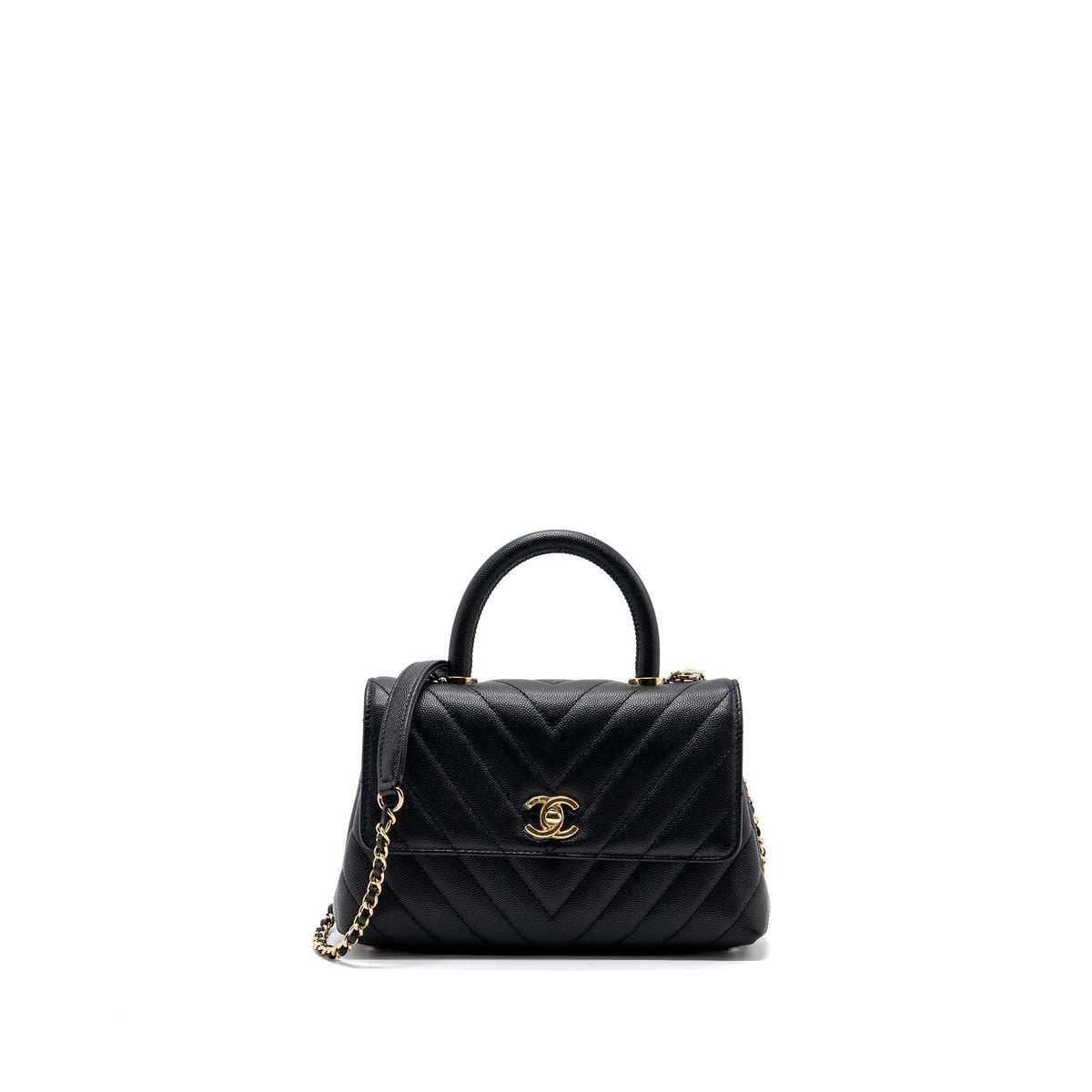 chanel-small-coco-handle-chevron-caviar-black-lghw