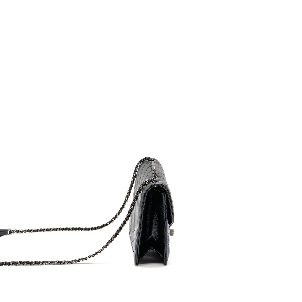 chanel-envelop-metal-plate-flap-bag-chevron-calfskin-black-navy-ruthenium-silver-hardware-copy