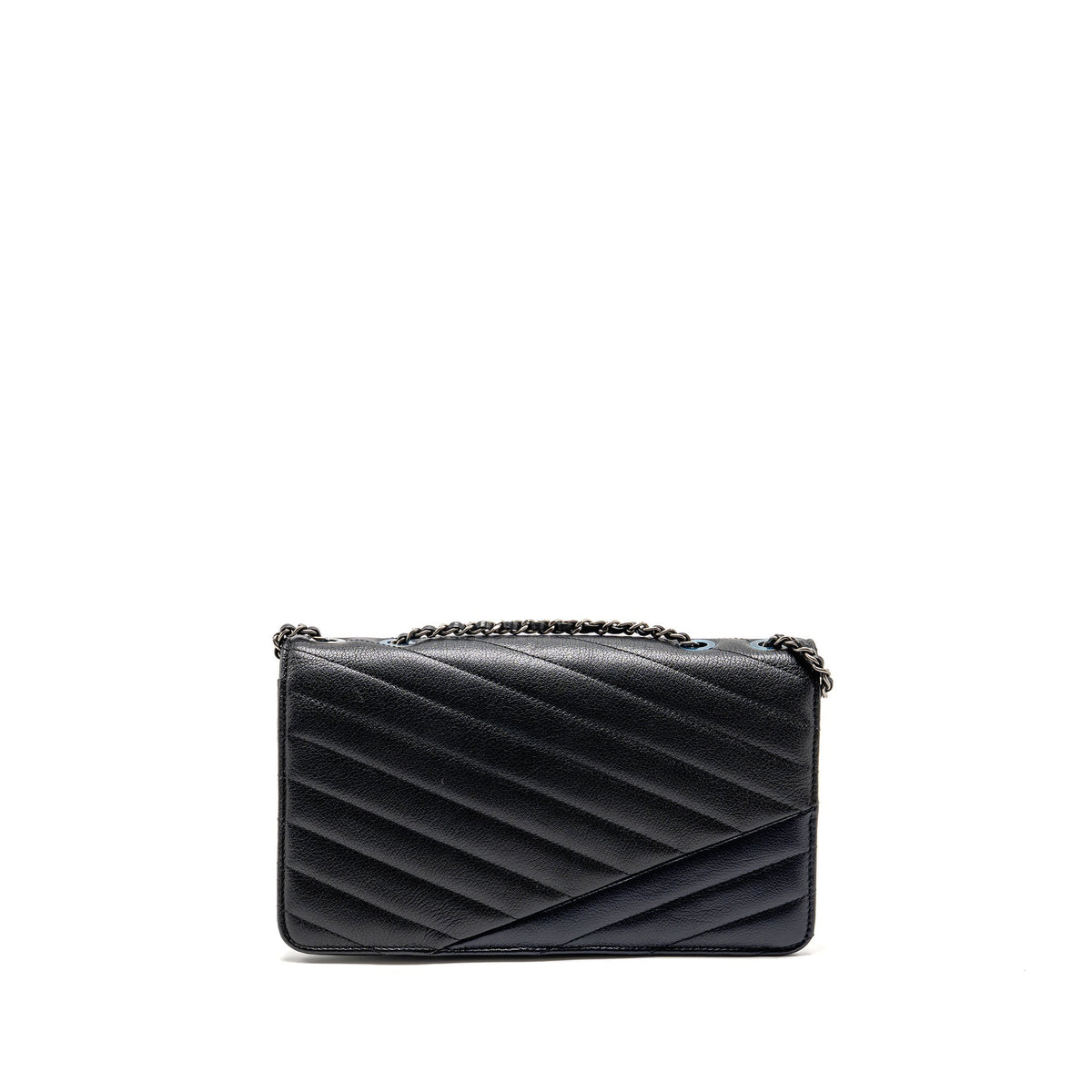 chanel-envelop-metal-plate-flap-bag-chevron-calfskin-black-navy-ruthenium-silver-hardware-copy