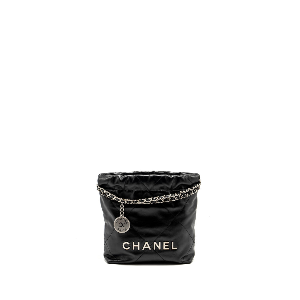 chanel-mini-22-bag-shiny-calfskin-black-shw-microchip-copy