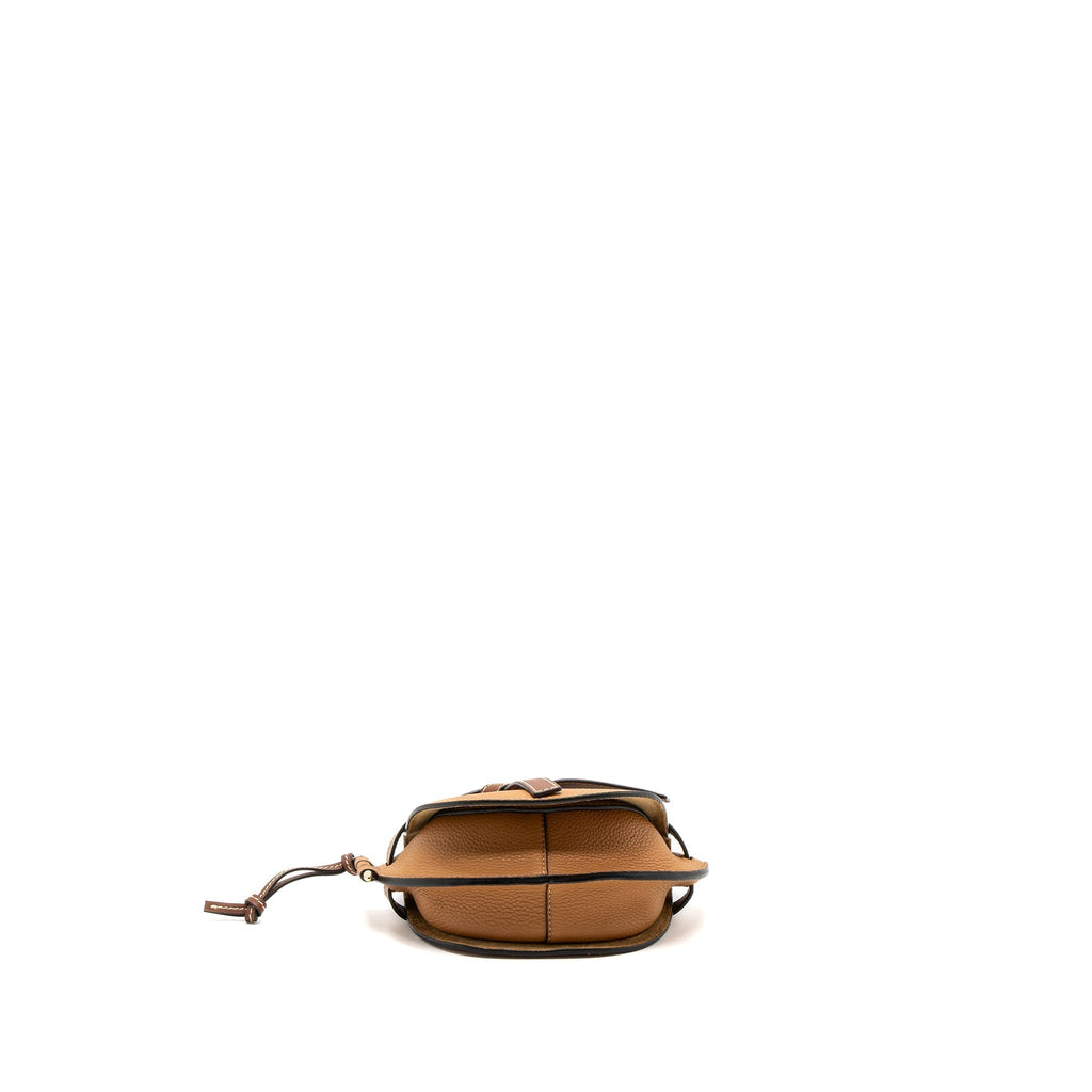 loewe-mini-gate-grained-calfskin-brown-ghw