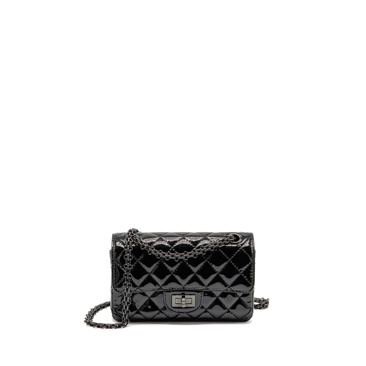 chanel-mini-2-55-reissue-patent-so-black-copy