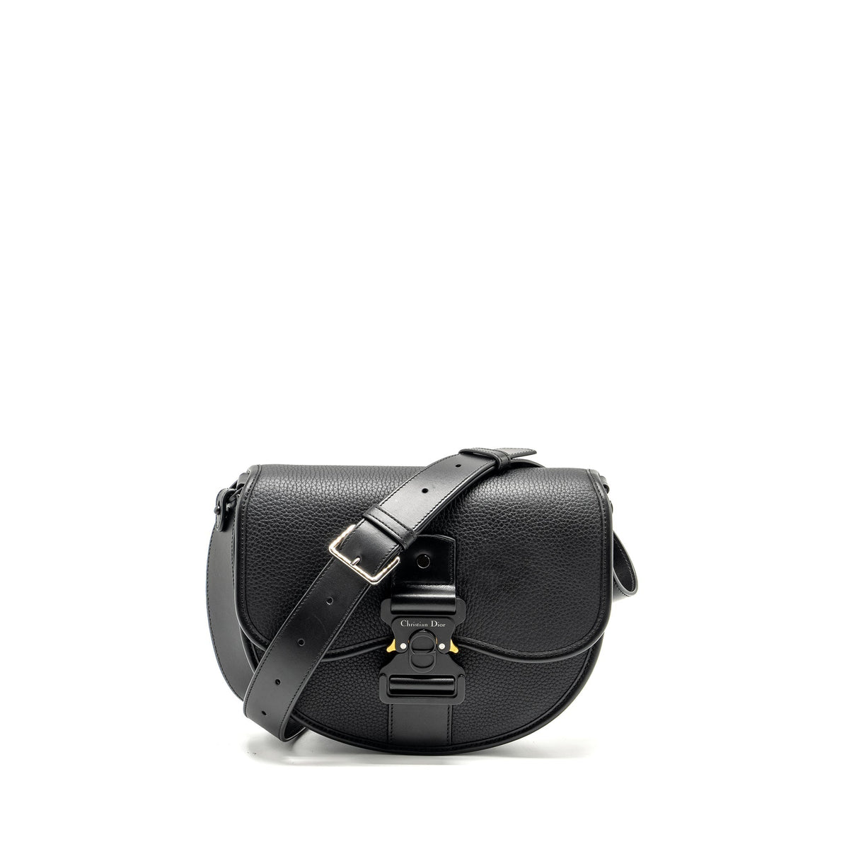 dior-large-gallop-bag-with-strap-grained-smooth-calfskin-black-silver-gold-hardware