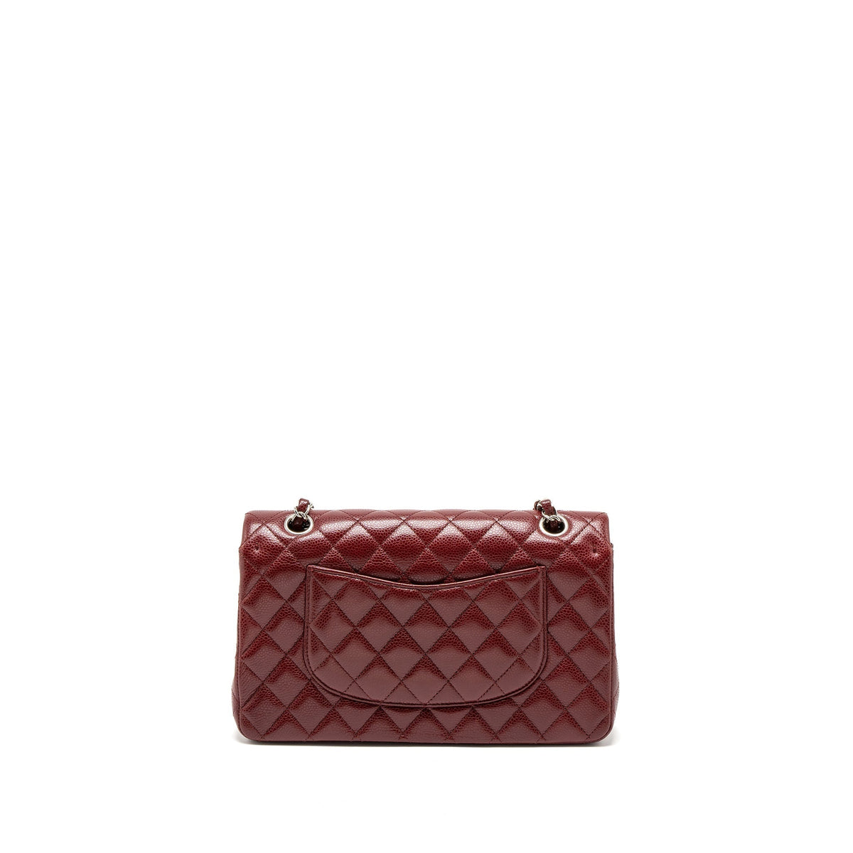 chanel-medium-classic-double-flap-bag-caviar-dark-red-shw