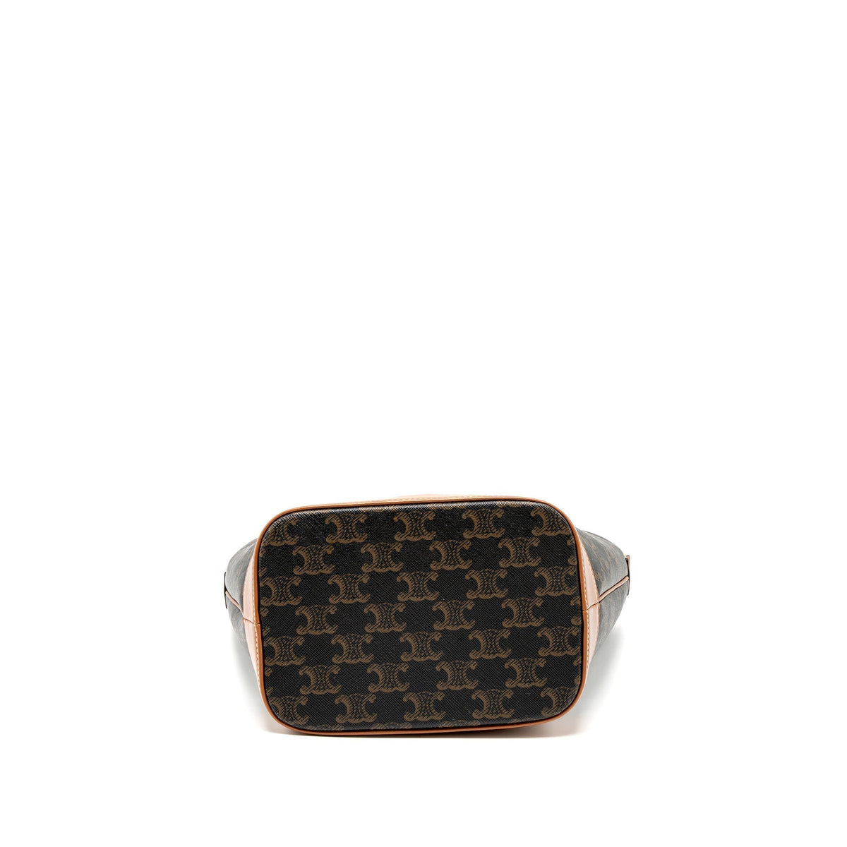 celine-small-bucket-bag-triomphe-canvas-calfskin-tan-ghw