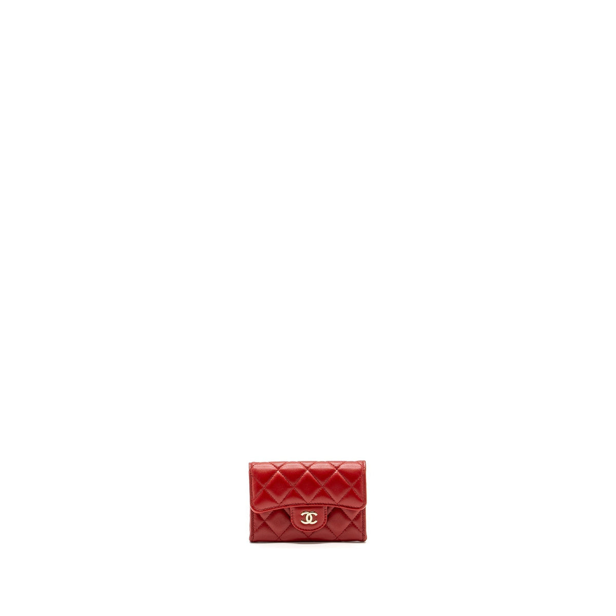 chanel-flap-card-holder-lambskin-red-shw