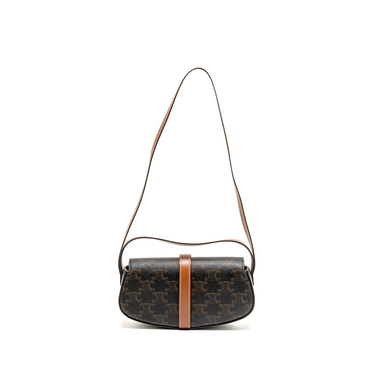 celine-clutch-on-strap-tabou-triomphe-canvas-calfskin-tan-ghw-1