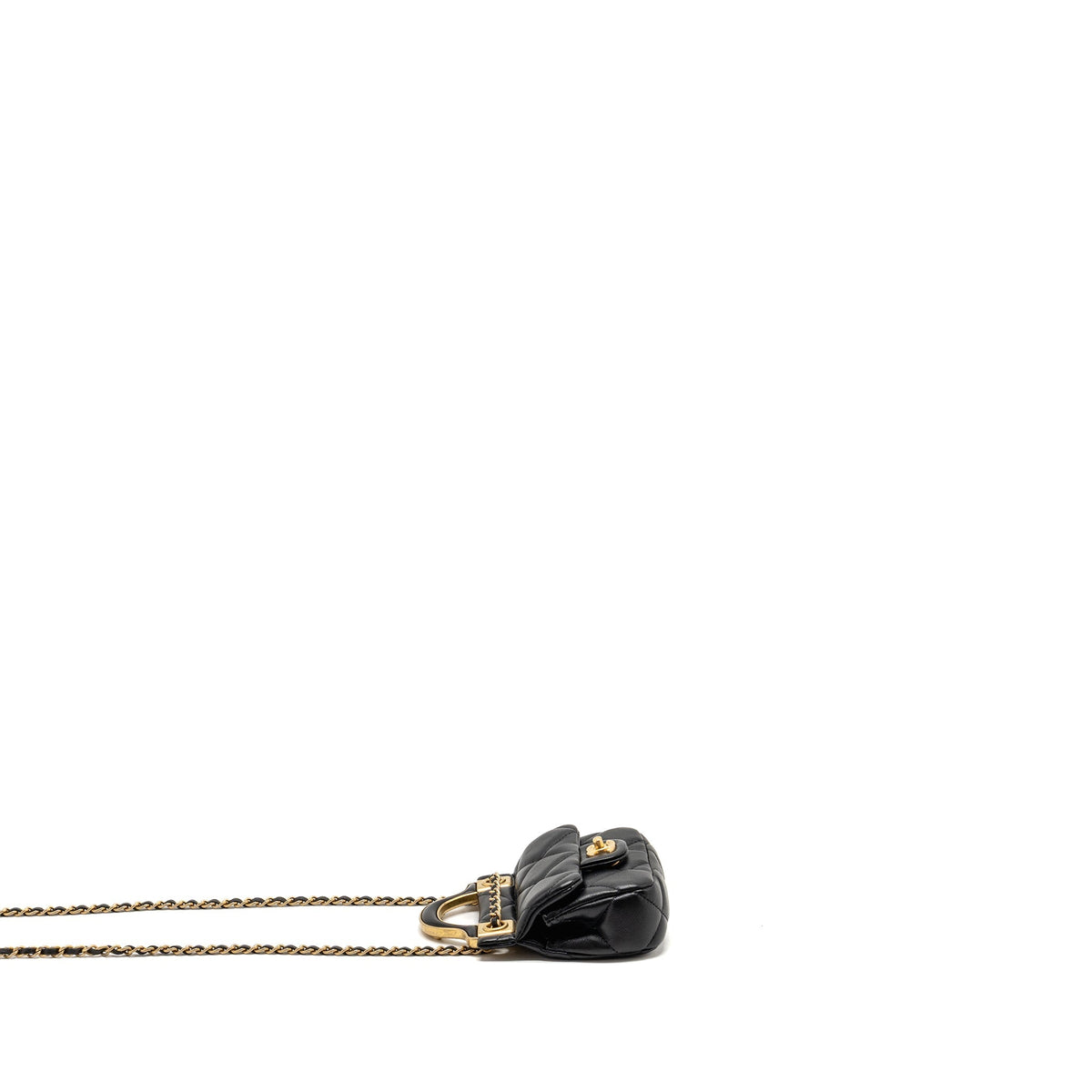 chanel-21a-top-handle-mini-flap-card-holder-with-chain-lambskin-black-ghw-copy